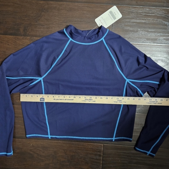 Fabletics Gianna Mock Neck Navy Blue Long Sleeve Top Size 2X - Picture 11 of 12